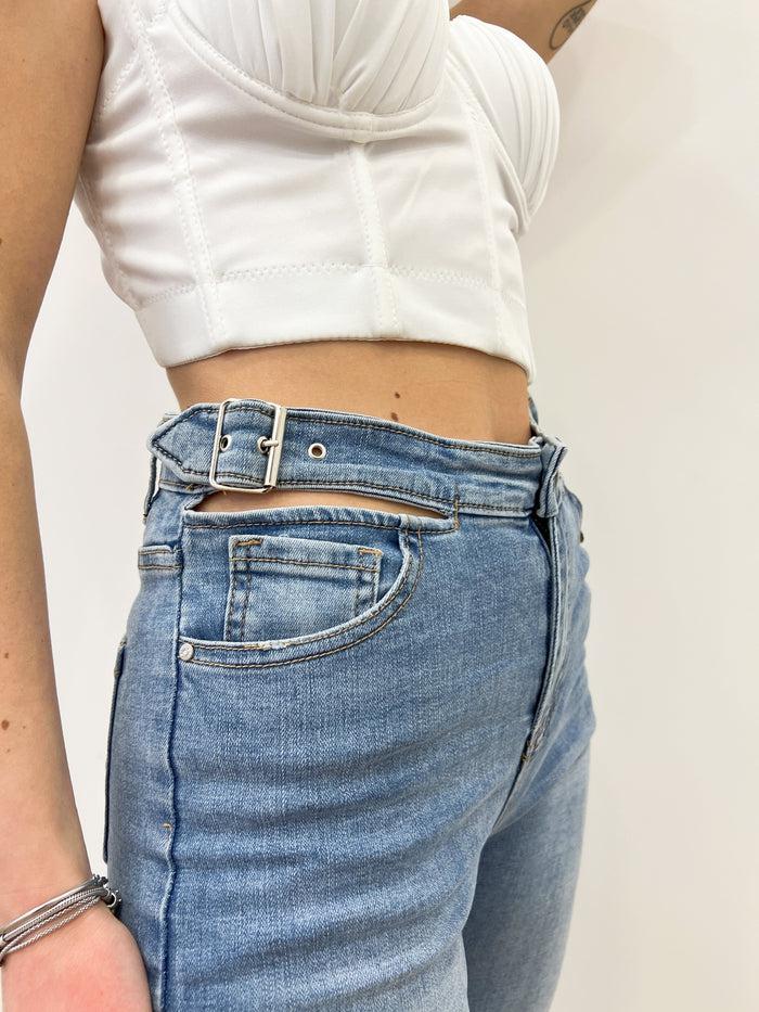 Rita-jeans con apertura laterale