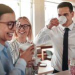 pausa caffè al lavoro
